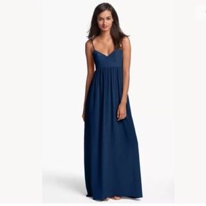 Amanda Uprichard Silk Navy Blue Dress Size S